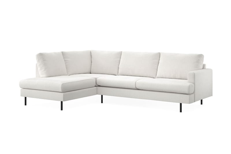 Menard Compact 4-sits Vänstervänd L-formad Schäslongsoffa i Bouclé - Vit - Möbler - Soffa - Divansoffa & schäslongsoffa - 4 sits soffa med divan