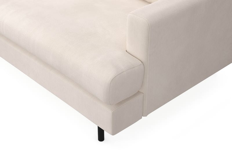 Menard Compact 4-sits Vänstervänd L-formad Schäslongsoffa i Manchester - Beige - Möbler - Soffa - Divansoffa & schäslongsoffa - 4 sits soffa med divan