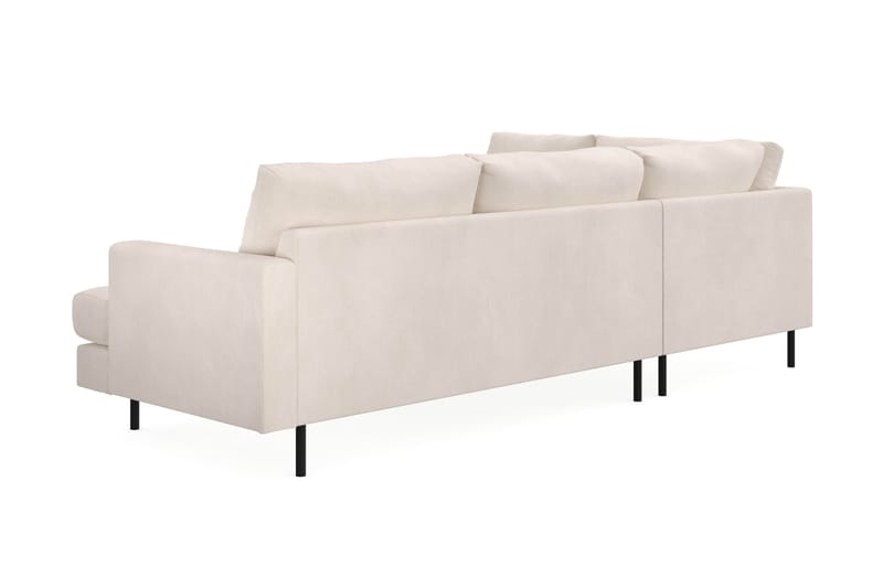 Menard Compact 4-sits Vänstervänd L-formad Schäslongsoffa i Manchester - Beige - Möbler - Soffa - Divansoffa & schäslongsoffa - 4 sits soffa med divan
