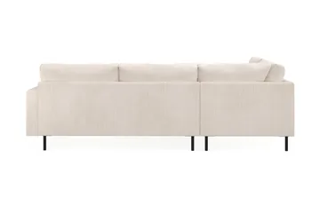 Menard Compact 4-sits Vänstervänd L-formad Schäslongsoffa i Manchester - Beige - Möbler - Soffa - Divansoffa & schäslongsoffa - 4 sits soffa med divan