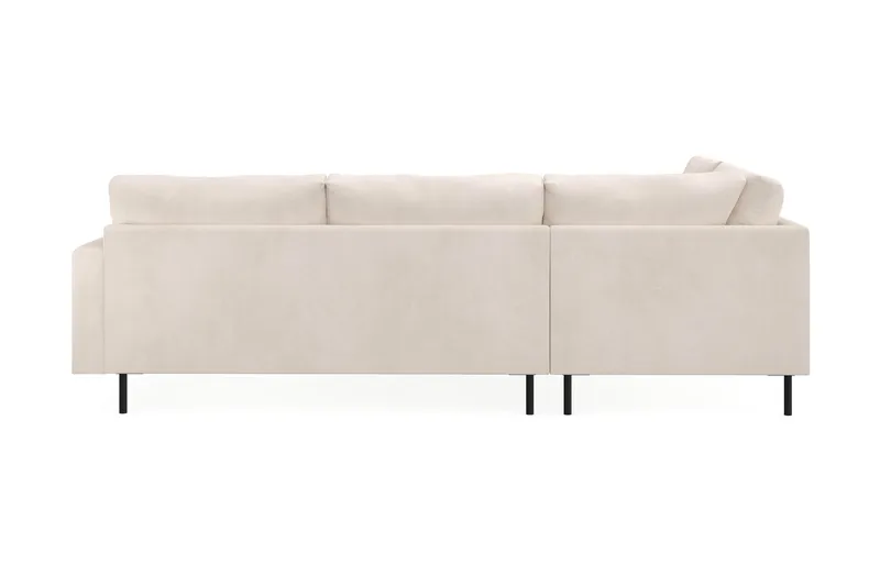 Menard Compact 4-sits Vänstervänd L-formad Schäslongsoffa i Manchester - Beige - Möbler - Soffa - Divansoffa & schäslongsoffa - 4 sits soffa med divan