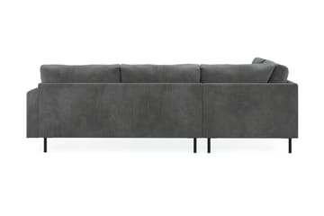 Menard Compact 4-sits Vänstervänd L-formad Schäslongsoffa i Manchester - Grå - Möbler - Soffa - Divansoffa & schäslongsoffa - 4 sits soffa med divan