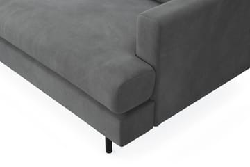 Menard Compact 4-sits Vänstervänd L-formad Schäslongsoffa i Manchester - Grå - Möbler - Soffa - Divansoffa & schäslongsoffa - 4 sits soffa med divan
