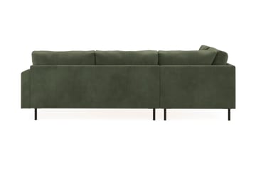 Menard Compact 4-sits Vänstervänd L-formad Schäslongsoffa i Manchester - Grön - Möbler - Soffa - Divansoffa & schäslongsoffa - 4 sits soffa med divan