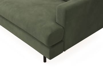 Menard Compact 4-sits Vänstervänd L-formad Schäslongsoffa i Manchester - Grön - Möbler - Soffa - Divansoffa & schäslongsoffa - 4 sits soffa med divan
