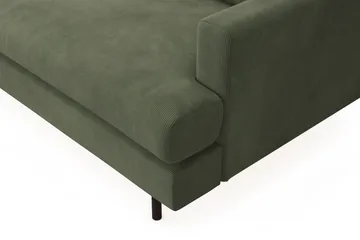 Menard Compact 4-sits Vänstervänd L-formad Schäslongsoffa i Manchester - Grön - Möbler - Soffa - Divansoffa & schäslongsoffa - 4 sits soffa med divan