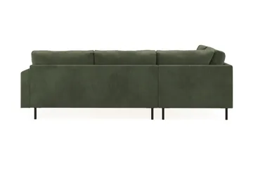 Menard Compact 4-sits Vänstervänd L-formad Schäslongsoffa i Manchester - Grön - Möbler - Soffa - Divansoffa & schäslongsoffa - 4 sits soffa med divan