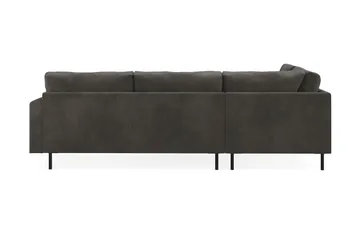 Menard Compact 4-sits Vänstervänd L-formad Schäslongsoffa i Manchester - Mörkgrå - Möbler - Soffa - Divansoffa & schäslongsoffa - 4 sits soffa med divan