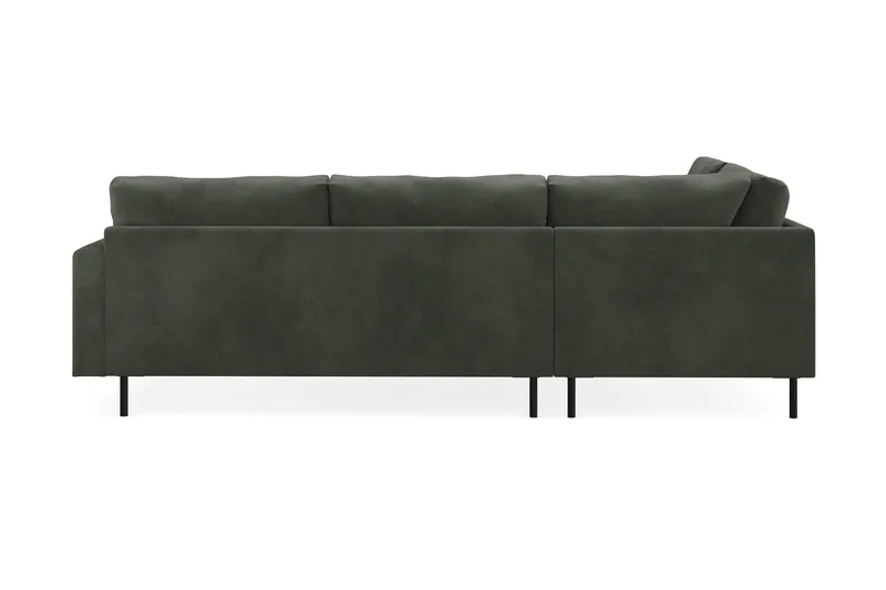 Menard Compact 4-sits Vänstervänd L-formad Schäslongsoffa i Manchester - Mörkgrön - Möbler - Soffa - Divansoffa & schäslongsoffa - 4 sits soffa med divan