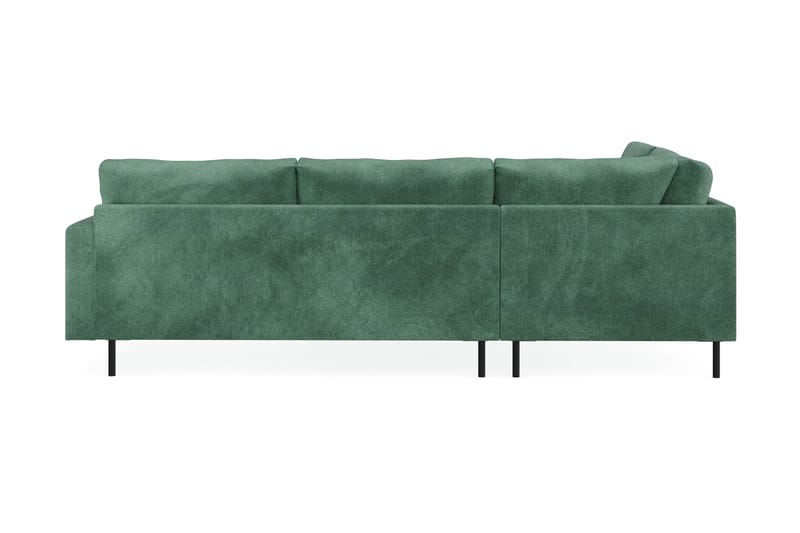 Menard Compact 4-sits Vänstervänd L-formad Schäslongsoffa i Sammet - Mörkgrön - Möbler - Soffa - Divansoffa & schäslongsoffa - 4 sits soffa med divan