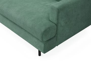 Menard Compact 4-sits Vänstervänd L-formad Schäslongsoffa i Sammet - Mörkgrön - Möbler - Soffa - Divansoffa & schäslongsoffa - 4 sits soffa med divan