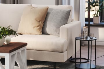 Menard Compact 4-sits Vänstervänd L-formad Schäslongsoffa i Tyg - Beige - Möbler - Soffa - Divansoffa & schäslongsoffa - 4 sits soffa med divan