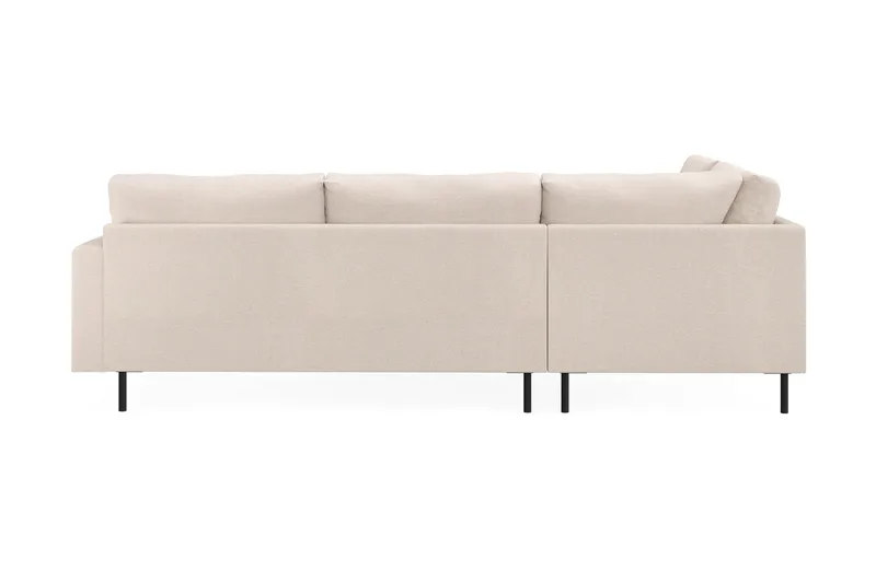 Menard Compact 4-sits Vänstervänd L-formad Schäslongsoffa i Tyg - Beige - Möbler - Soffa - Divansoffa & schäslongsoffa - 4 sits soffa med divan