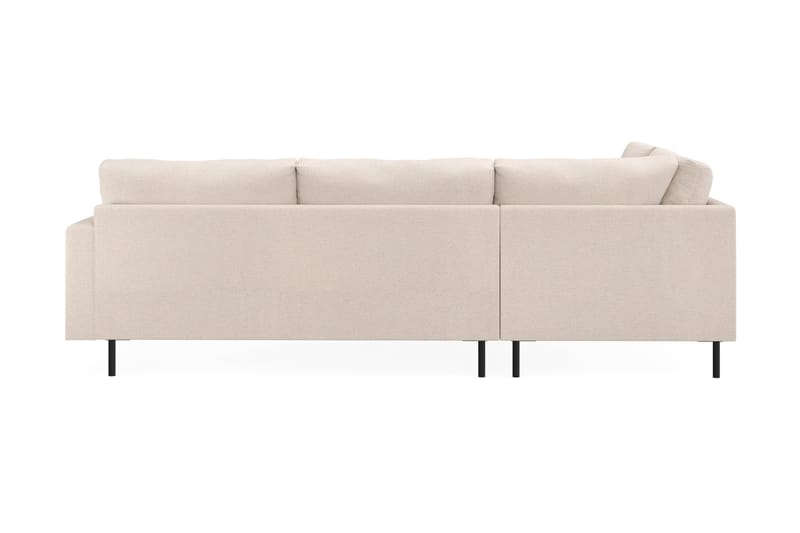 Menard Compact 4-sits Vänstervänd L-formad Schäslongsoffa i Tyg - Beige - Möbler - Soffa - Divansoffa & schäslongsoffa - 4 sits soffa med divan
