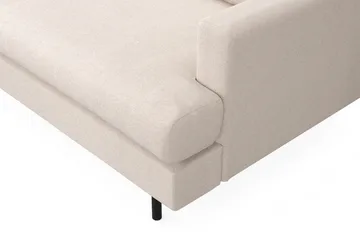 Menard Compact 4-sits Vänstervänd L-formad Schäslongsoffa i Tyg - Beige - Möbler - Soffa - Divansoffa & schäslongsoffa - 4 sits soffa med divan