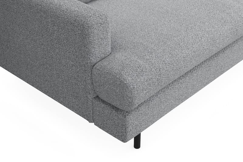 Menard Compact 4-sits Vänstervänd L-formad Schäslongsoffa i Tyg - Grå - Möbler - Soffa - Divansoffa & schäslongsoffa - 4 sits soffa med divan
