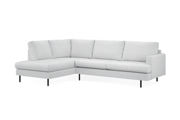 Menard Compact 4-sits Vänstervänd L-formad Schäslongsoffa i Tyg - Ljusgrå - Möbler - Soffa - Divansoffa & schäslongsoffa - 4 sits soffa med divan