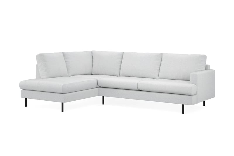 Menard Compact 4-sits Vänstervänd L-formad Schäslongsoffa i Tyg - Ljusgrå - Möbler - Soffa - Divansoffa & schäslongsoffa - 4 sits soffa med divan