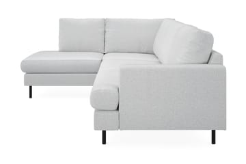 Menard Compact 4-sits Vänstervänd L-formad Schäslongsoffa i Tyg - Ljusgrå - Möbler - Soffa - Divansoffa & schäslongsoffa - 4 sits soffa med divan