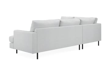 Menard Compact 4-sits Vänstervänd L-formad Schäslongsoffa i Tyg - Ljusgrå - Möbler - Soffa - Divansoffa & schäslongsoffa - 4 sits soffa med divan