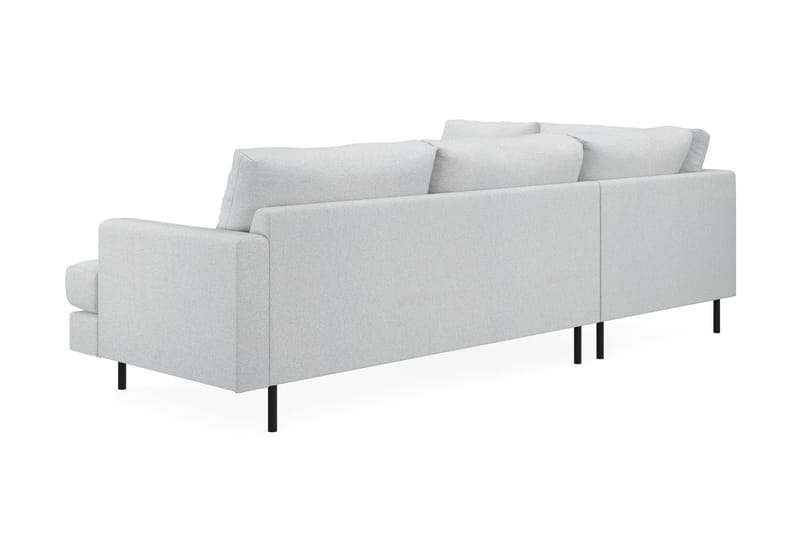 Menard Compact 4-sits Vänstervänd L-formad Schäslongsoffa i Tyg - Ljusgrå - Möbler - Soffa - Divansoffa & schäslongsoffa - 4 sits soffa med divan