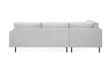 Menard Compact 4-sits Vänstervänd L-formad Schäslongsoffa i Tyg - Ljusgrå - Möbler - Soffa - Divansoffa & schäslongsoffa - 4 sits soffa med divan