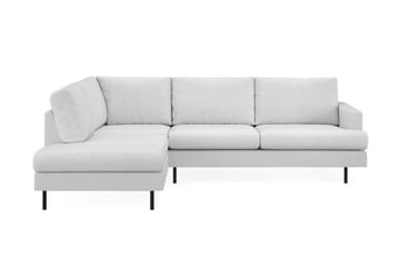 Menard Compact 4-sits Vänstervänd L-formad Schäslongsoffa i Tyg - Ljusgrå - Möbler - Soffa - Divansoffa & schäslongsoffa - 4 sits soffa med divan