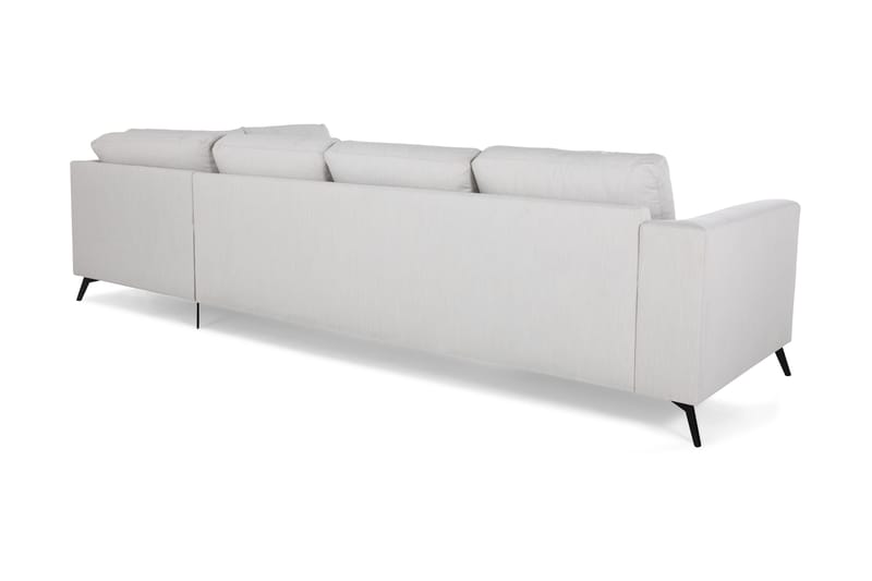 Ocean Lyx 4-sits Högervänd L-formad Schäslongsoffa i Tyg - Ljusgrå - Möbler - Soffa - Divansoffa & schäslongsoffa - 4 sits soffa med divan