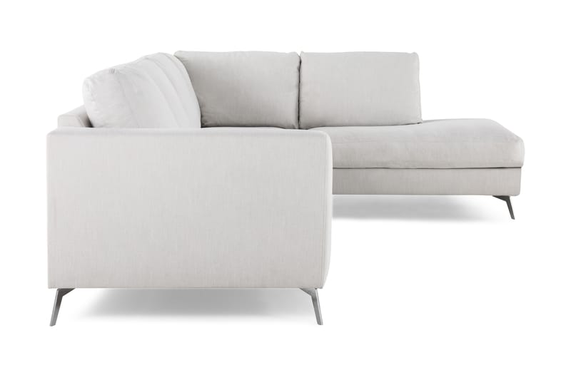 Ocean Lyx 4-sits Högervänd L-formad Schäslongsoffa i Tyg - Ljusgrå - Möbler - Soffa - Divansoffa & schäslongsoffa - 4 sits soffa med divan