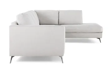 Ocean Lyx 4-sits Högervänd L-formad Schäslongsoffa i Tyg - Ljusgrå - Möbler - Soffa - Divansoffa & schäslongsoffa - 4 sits soffa med divan