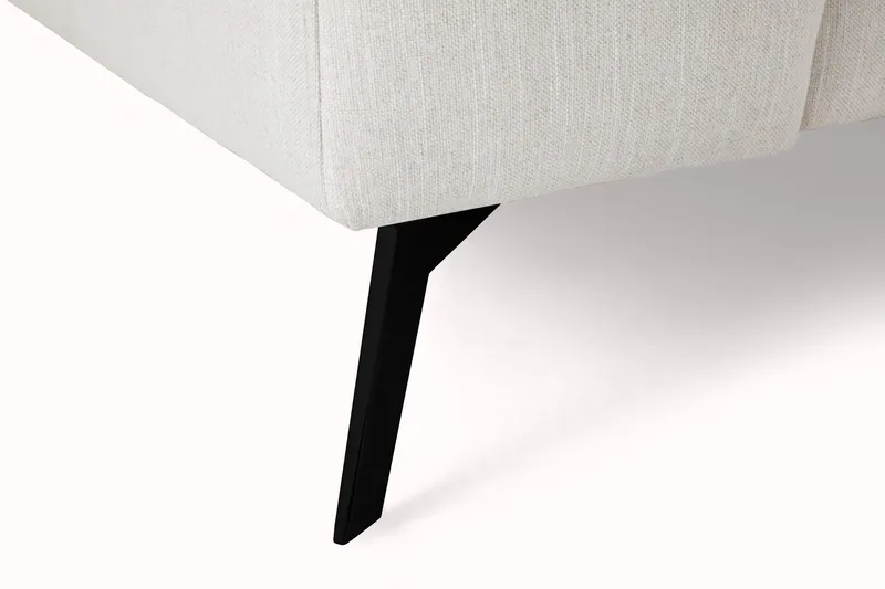 Ocean Lyx 4-sits Högervänd L-formad Schäslongsoffa i Tyg - Ljusgrå - Möbler - Soffa - Divansoffa & schäslongsoffa - 4 sits soffa med divan