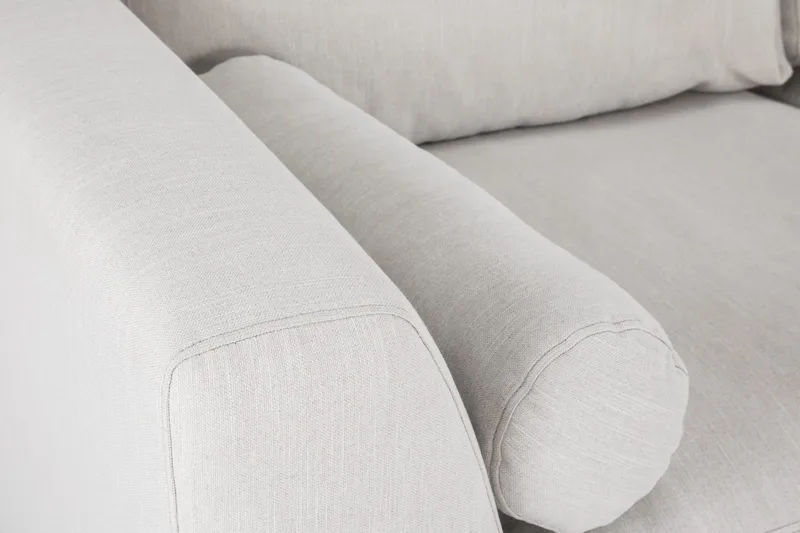Ocean Lyx 4-sits Högervänd L-formad Schäslongsoffa i Tyg - Ljusgrå - Möbler - Soffa - Divansoffa & schäslongsoffa - 4 sits soffa med divan