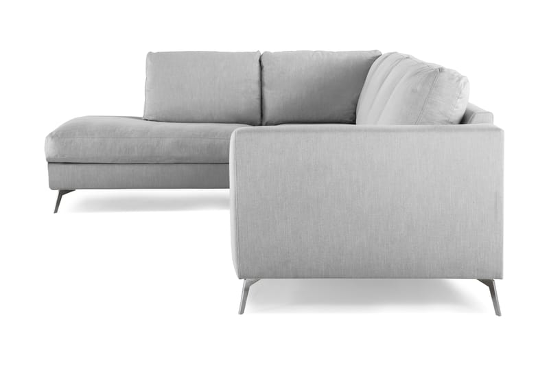 Ocean Lyx 4-sits Vänstervänd L-formad Schäslongsoffa i Tyg - Grå - Möbler - Soffa - Divansoffa & schäslongsoffa - 4 sits soffa med divan