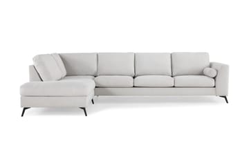 Ocean Lyx 4-sits Vänstervänd L-formad Schäslongsoffa i Tyg - Ljusgrå - Möbler - Soffa - Divansoffa & schäslongsoffa - 4 sits soffa med divan