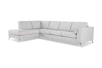 Ocean Lyx 4-sits Vänstervänd L-formad Schäslongsoffa i Tyg - Ljusgrå - Möbler - Soffa - Divansoffa & schäslongsoffa - 4 sits soffa med divan