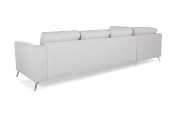Ocean Lyx 4-sits Vänstervänd L-formad Schäslongsoffa i Tyg - Ljusgrå - Möbler - Soffa - Divansoffa & schäslongsoffa - 4 sits soffa med divan