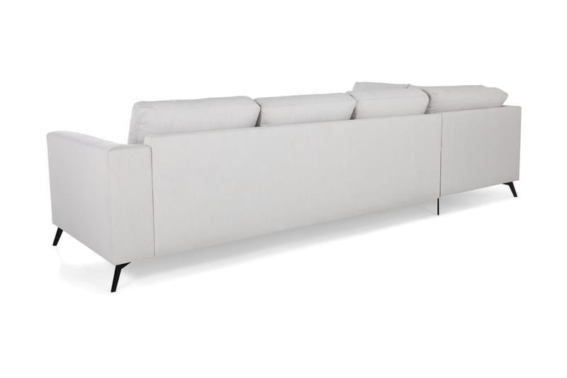 Ocean Lyx 4-sits Vänstervänd L-formad Schäslongsoffa i Tyg - Ljusgrå - Möbler - Soffa - Divansoffa & schäslongsoffa - 4 sits soffa med divan