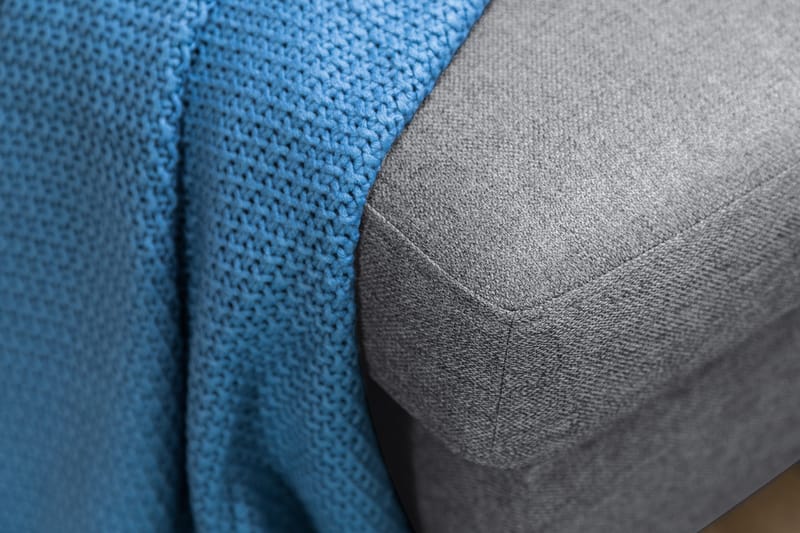 Peppe 4-sits Vänstervänd L-formad Schäslongsoffa i Tyg - Ljusgrå - Möbler - Soffa - Divansoffa & schäslongsoffa - 4 sits soffa med divan