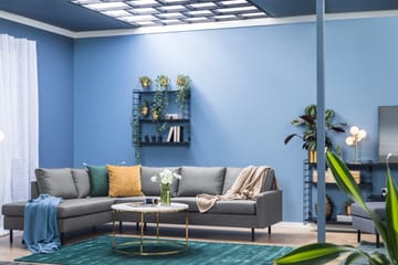 Peppe 4-sits Vänstervänd L-formad Schäslongsoffa i Tyg - Ljusgrå - Möbler - Soffa - Divansoffa & schäslongsoffa - 4 sits soffa med divan