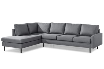 Peppe 4-sits Vänstervänd L-formad Schäslongsoffa i Tyg - Ljusgrå - Möbler - Soffa - Divansoffa & schäslongsoffa - 4 sits soffa med divan