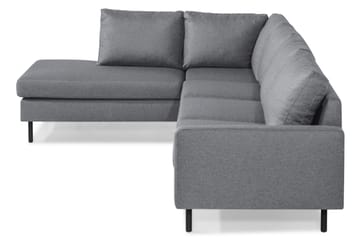 Peppe 4-sits Vänstervänd L-formad Schäslongsoffa i Tyg - Ljusgrå - Möbler - Soffa - Divansoffa & schäslongsoffa - 4 sits soffa med divan