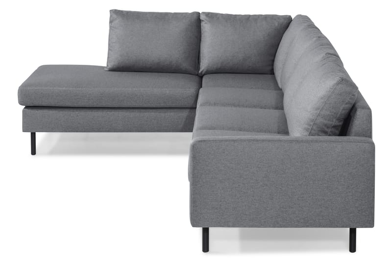 Peppe 4-sits Vänstervänd L-formad Schäslongsoffa i Tyg - Ljusgrå - Möbler - Soffa - Divansoffa & schäslongsoffa - 4 sits soffa med divan