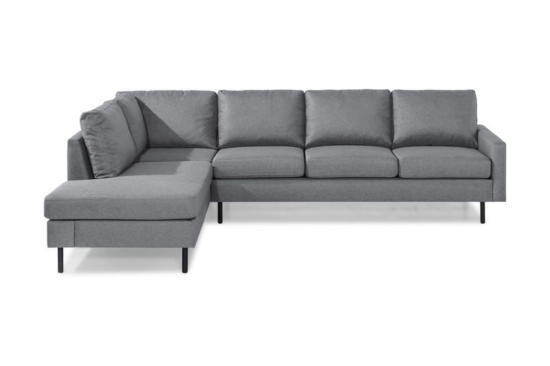 Peppe 4-sits Vänstervänd L-formad Schäslongsoffa i Tyg - Ljusgrå - Möbler - Soffa - Divansoffa & schäslongsoffa - 4 sits soffa med divan