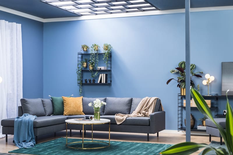 Peppe 4-sits Vänstervänd L-formad Schäslongsoffa i Tyg - Mörkgrå - Möbler - Soffa - Divansoffa & schäslongsoffa - 4 sits soffa med divan