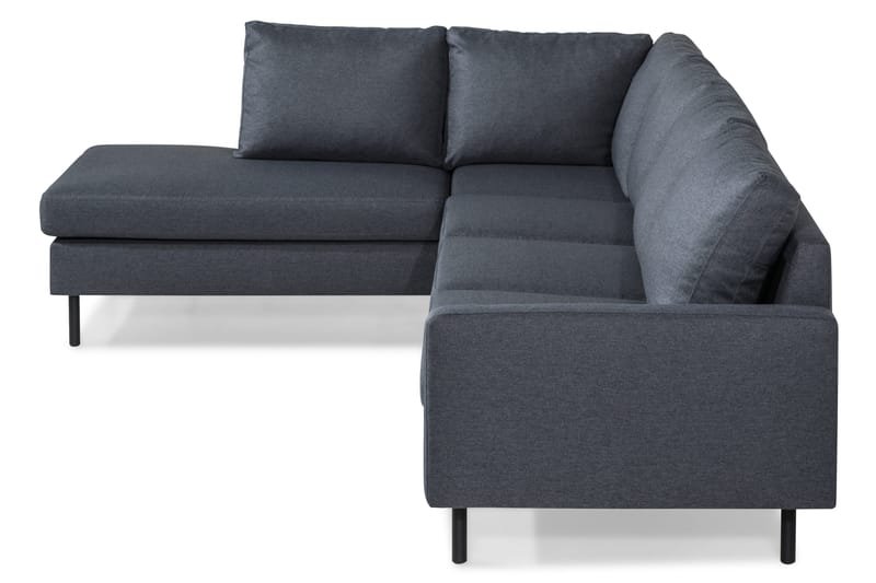 Peppe 4-sits Vänstervänd L-formad Schäslongsoffa i Tyg - Mörkgrå - Möbler - Soffa - Divansoffa & schäslongsoffa - 4 sits soffa med divan