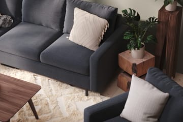 Peppe 4-sits Vänstervänd L-formad Schäslongsoffa i Tyg - Mörkgrå - Möbler - Soffa - Divansoffa & schäslongsoffa - 4 sits soffa med divan