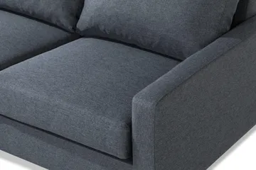 Peppe 4-sits Vänstervänd L-formad Schäslongsoffa i Tyg - Mörkgrå - Möbler - Soffa - Divansoffa & schäslongsoffa - 4 sits soffa med divan