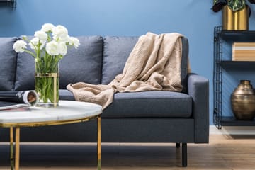 Peppe 4-sits Vänstervänd L-formad Schäslongsoffa i Tyg - Mörkgrå - Möbler - Soffa - Divansoffa & schäslongsoffa - 4 sits soffa med divan