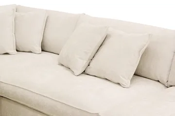 Rossita Lyx 4-sits Vänstervänd L-formad Extra Djup Schäslongsoffa i Chenille - Beige Chenille - Möbler - Soffa - Divansoffa & schäslongsoffa - 4 sits soffa med divan