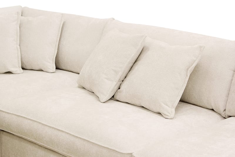 Rossita Lyx 4-sits Vänstervänd L-formad Extra Djup Schäslongsoffa i Chenille - Beige Chenille - Möbler - Soffa - Divansoffa & schäslongsoffa - 4 sits soffa med divan